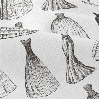 Hand Drawn Sketch Dress Modern Jersey