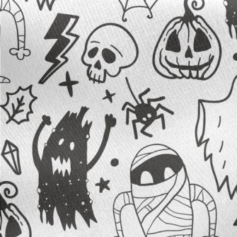 Horror Halloween Ghost Jersey Backed Fleece