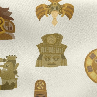 Traditional Maya Civilization Jersey Backed Fleece