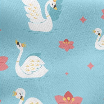 Elegant Swan Queen Jersey Backed Fleece