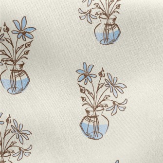 Simple Sketch Vase Jersey Backed Fleece