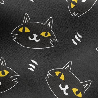 Black Cat With Bad Intentions Jersey Backed Fleece