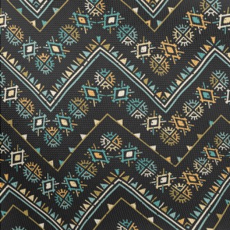 Geometric Patchwork Ethnic Pongee