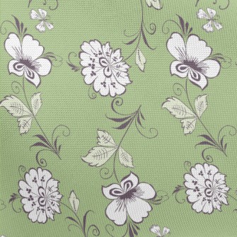 Pretty Flowers And Leaves Pongee