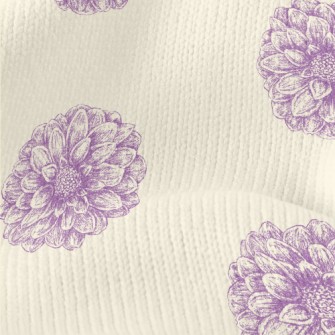 Soft Coil Flowers Stretch Jersey