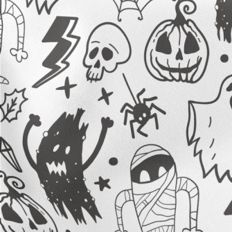 Horror Halloween Ghost Lightweight Cotton Poplin