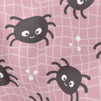 Big Eyed Black Spider Lightweight Cotton Poplin