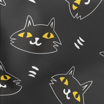 Black Cat With Bad Intentions Lightweight Cotton Poplin