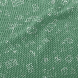 Travel Around The World Birdseye Piqué