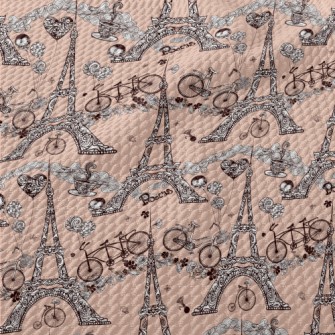 Romantic Eiffel Tower Birdseye Piqué