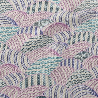 Weird Striped Color Blocks Birdseye Piqué