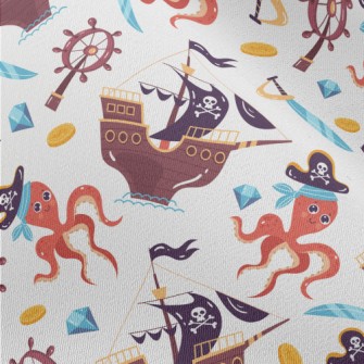 Captain Octopus Pirate Ship Chiffon