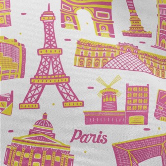 Famous Buildings In Paris Chiffon