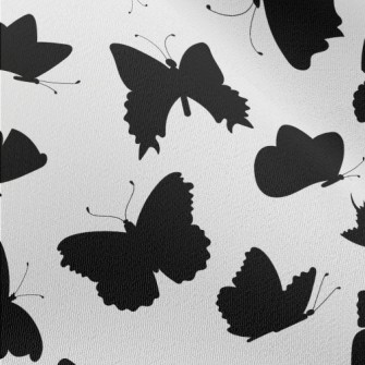 Beautiful Butterfly Silhouette Chiffon
