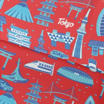 Famous Buildings In Tokyo Waterproof Oxford
