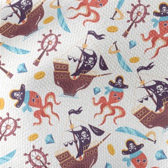 Captain Octopus Pirate Ship Waterproof Canvas