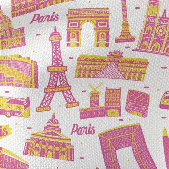 Famous Buildings In Paris Waterproof Canvas