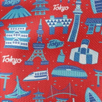 Famous Buildings In Tokyo Waterproof Canvas