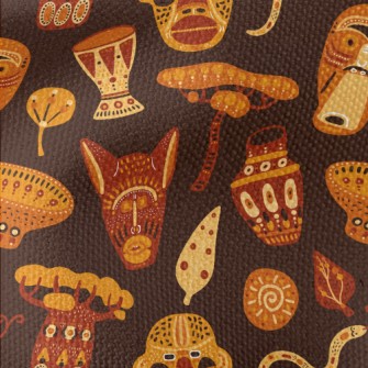 African Characteristic Masks Waterproof Canvas