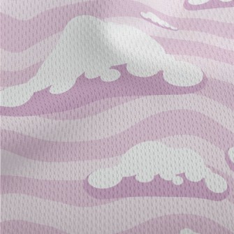 Wavy Clouds Athletic Mesh Flat Back