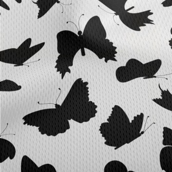 Beautiful Butterfly Silhouette Athletic Mesh Flat Back