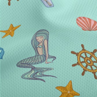 Mermaid Treasure Athletic Mesh Flat Back