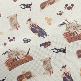 Pirate Treasure Map Performance Linen