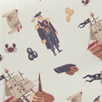 Pirate Treasure Map Twill