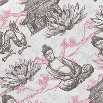 Kind Buddha Dragon Twill