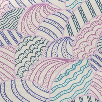 Weird Striped Color Blocks Twill