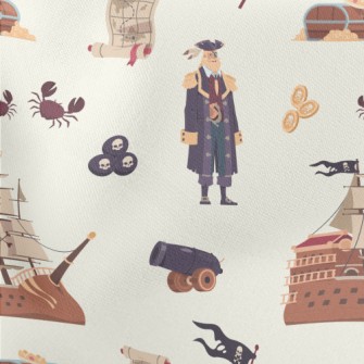 Pirate Treasure Map Stretch Ponte