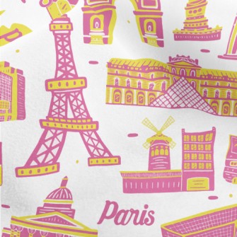 Famous Buildings In Paris Micro Fleece