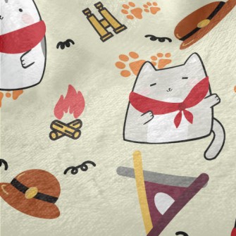 Kitten Scout Camping Minky