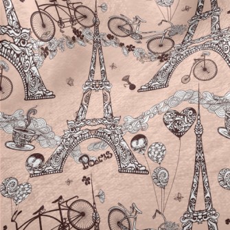 Romantic Eiffel Tower Minky
