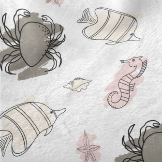 Doodle Sea Creatures Minky