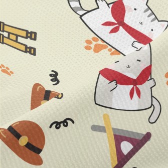 Kitten Scout Camping Piqué