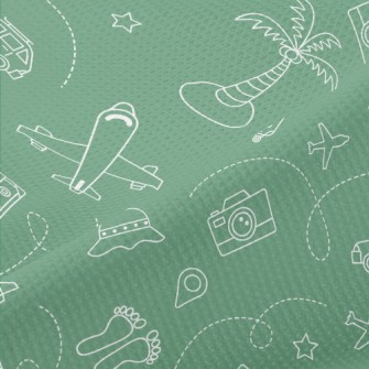 Travel Around The World Piqué