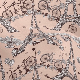Romantic Eiffel Tower Lightweight Performance Linen