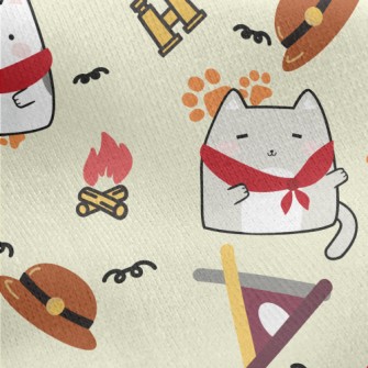 Kitten Scout Camping Jersey Backed Fleece