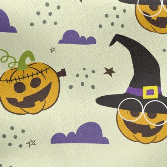 Halloween Costume Pumpkin Jersey Backed Fleece