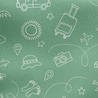 Travel Around The World Jersey Backed Fleece