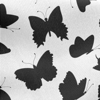Beautiful Butterfly Silhouette Jersey Backed Fleece