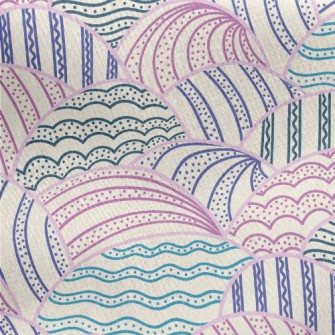 Weird Striped Color Blocks Jersey Backed Fleece