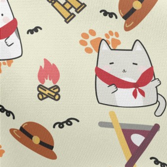 Kitten Scout Camping Pongee