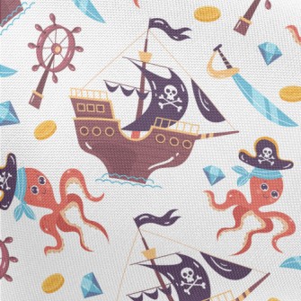 Captain Octopus Pirate Ship Pongee