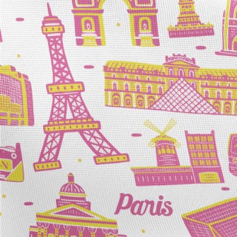 Famous Buildings In Paris Pongee