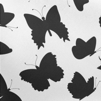Beautiful Butterfly Silhouette Pongee