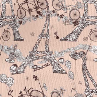 Romantic Eiffel Tower Stretch Jersey