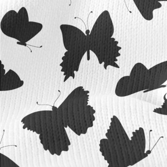 Beautiful Butterfly Silhouette Stretch Jersey