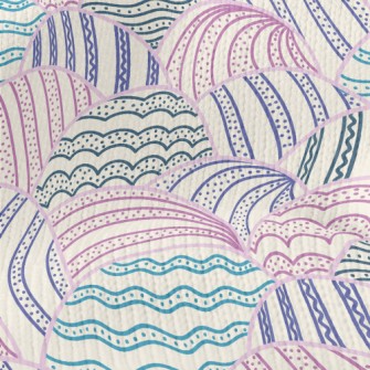 Weird Striped Color Blocks Stretch Jersey